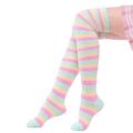 Coral Fleece Thigh High Socks 2 Pack- Ice Cream Set