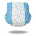 Nursery Blue Printed Adult Baby Diaper 2 Pieces