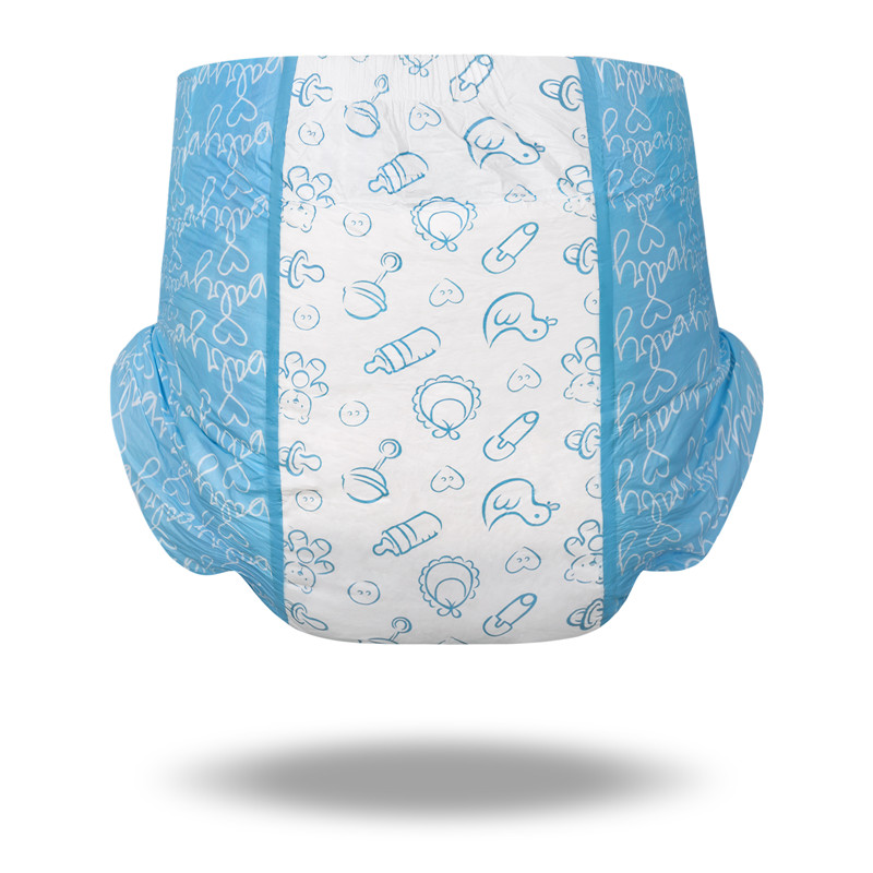 Nursery Blue Printed Adult Brief Diapers