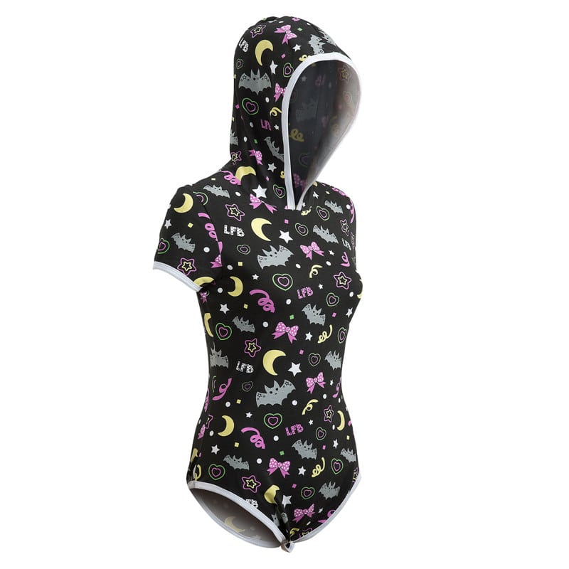 Trick or Treat Night-Glow Hoodie Onesie Bodysuit