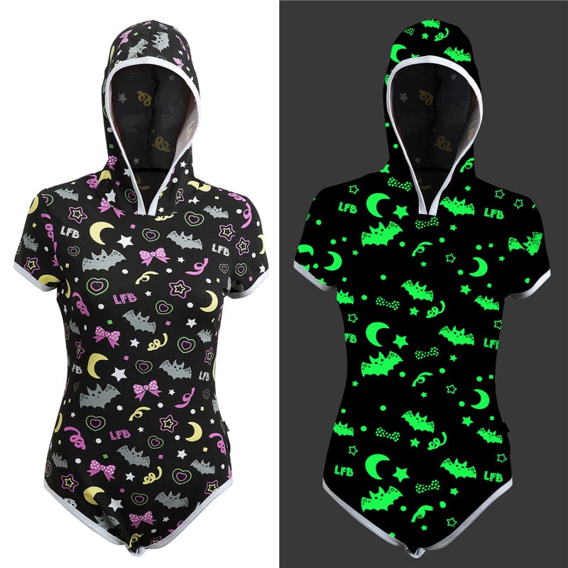 Trick or Treat Night-Glow Hoodie Onesie Bodysuit
