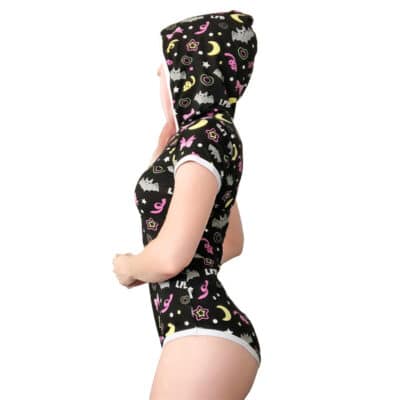 Trick or Treat Night-Glow Hoodie Onesie Bodysuit