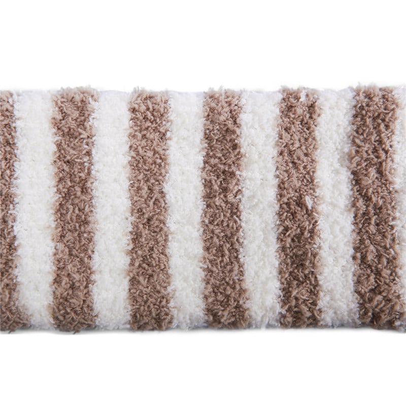 Cute Animal Coral Fleece Thigh High Socks 2 Pack- Owl & Colorful Bear