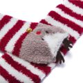 Cute Animal Coral Fleece Thigh High Socks 2 Pack- Santas & Deer