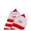 Cute Animal Coral Fleece Thigh High Socks 2 Pack- Santas & Deer