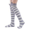 Cute Animal Coral Fleece Thigh High Socks 2 Pack- Chinchillas & Marmot