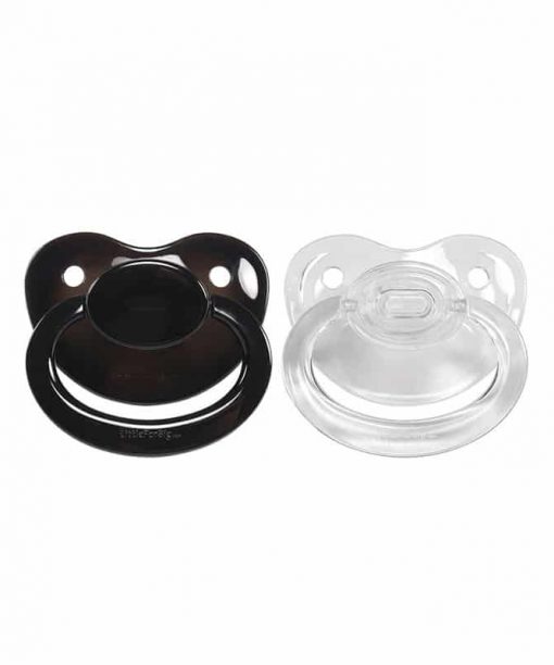 Candy Gloss Pacifiers-Black & Crystal set