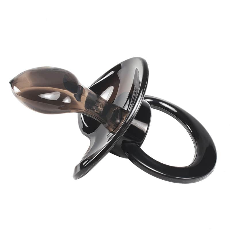 Candy Gloss Pacifiers-Black & Crystal set