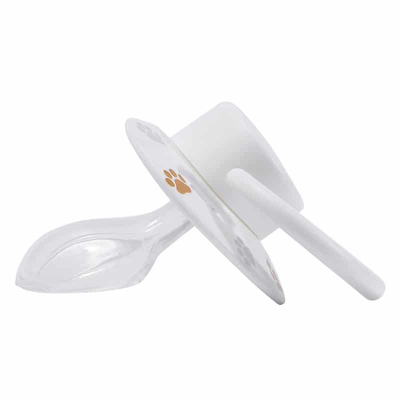 Teddy bear white & Fox Black Pacifier set