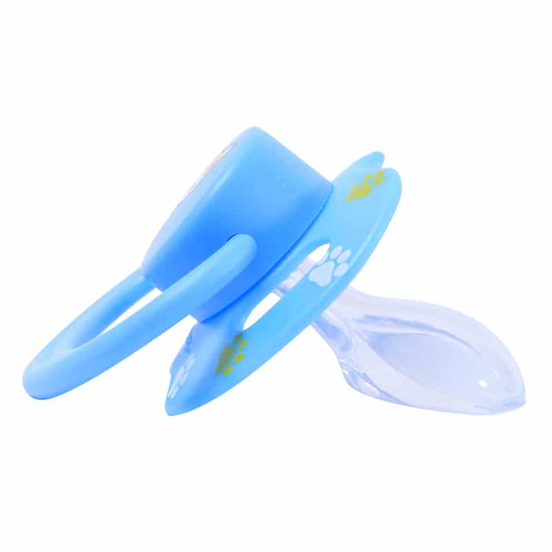 Teddy bear Pink & Fox Blue Pacifier set