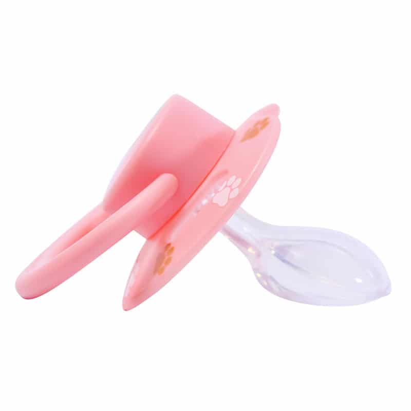 Teddy bear Pink & Fox Blue Pacifier set