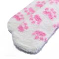 Cute Coral Fleece Thigh High Long Paws Patten Socks 2 Pairs-Pink Paws