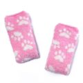 Cute Coral Fleece Thigh High Long Paws Patten Socks 2 Pairs-Pink Paws