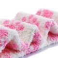 Cute Coral Fleece Thigh High Long Paws Patten Socks 2 Pairs-Pink Paws