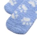 Cute Coral Fleece Thigh High Long Paws Patten Socks 2 Pairs-Blue Paws