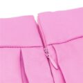 Troublemaker Pleated Faux Leather Skirt-Pink