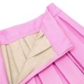 Troublemaker Pleated Faux Leather Skirt-Pink