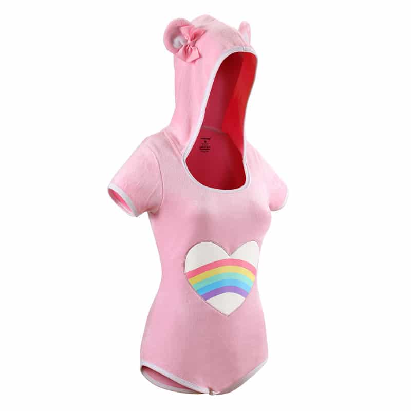 Teddy Bear Onesie Bodysuit Pink