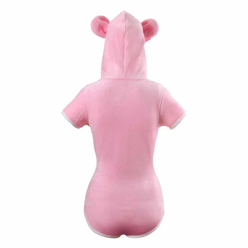 Teddy Bear Onesie Bodysuit Pink
