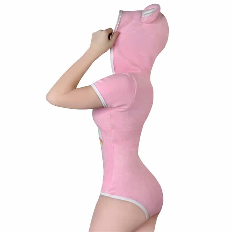 Teddy Bear Onesie Bodysuit Pink