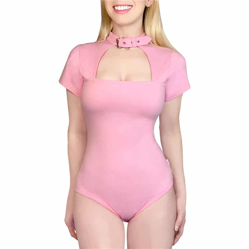 Adult Collared Onesie Pink
