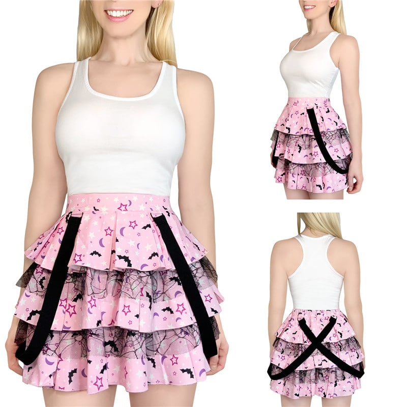 Goth Princess Ruffle Tiered Jumper Skirt