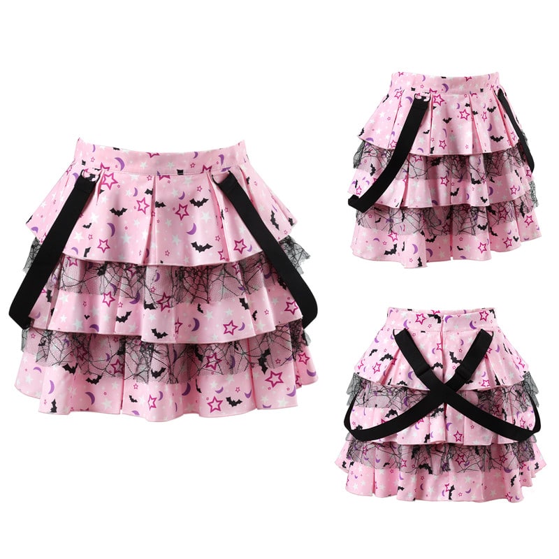 Goth Princess Ruffle Tiered Jumper Skirt