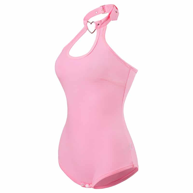 Heartbreaker Pink Collared Onesie