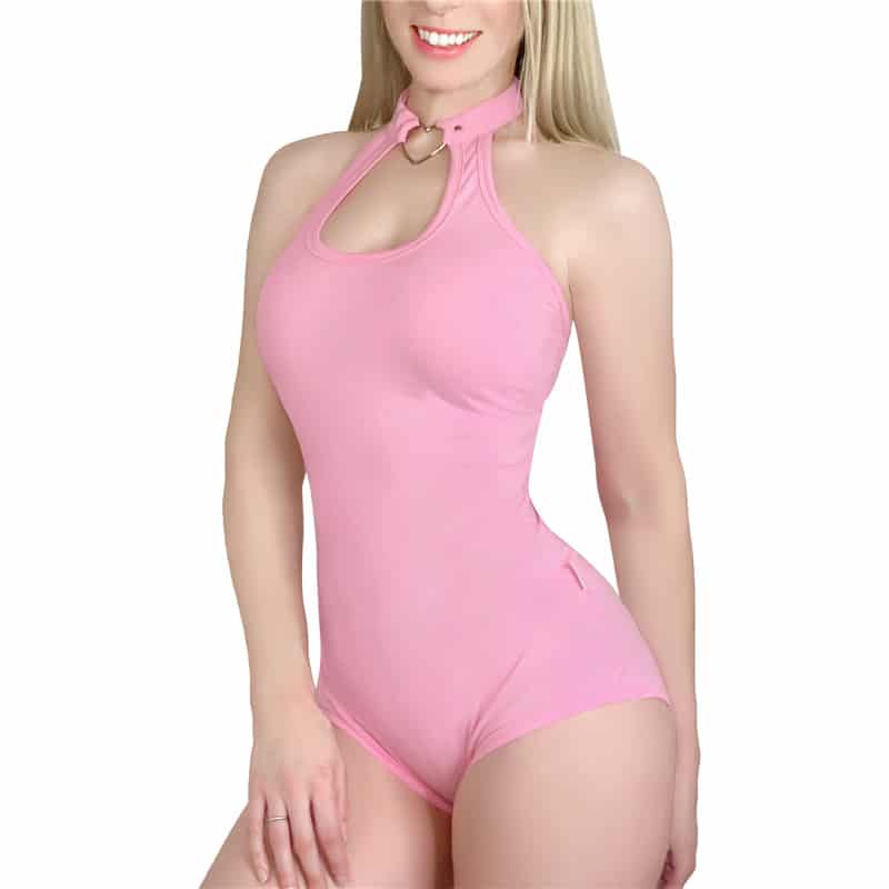 Heartbreaker Pink Collared Onesie
