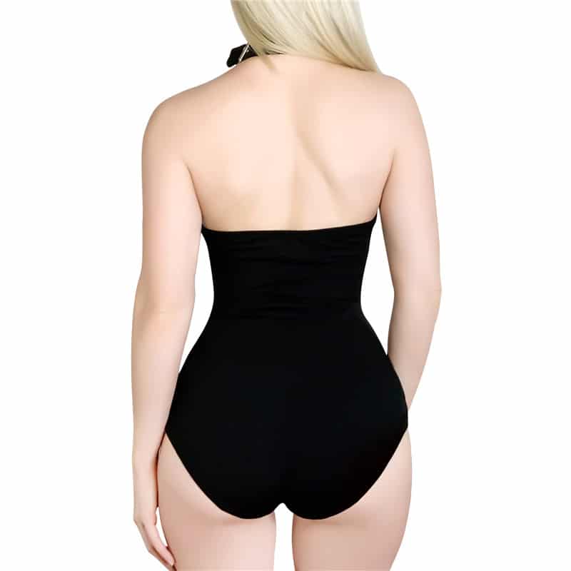 Leashed & Collared Goth Black Bodysuit