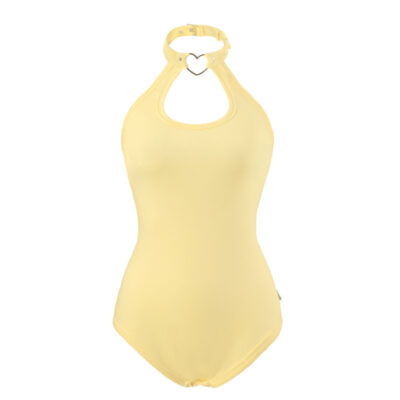 Heartbreaker Collared Onesie Yellow