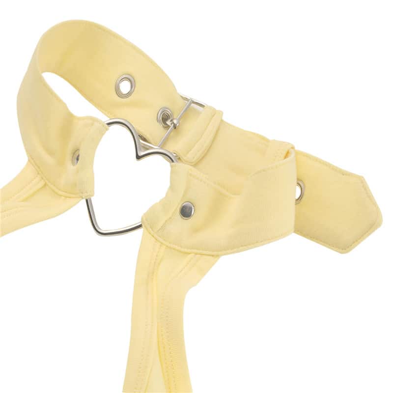 Heartbreaker Collared Onesie Yellow