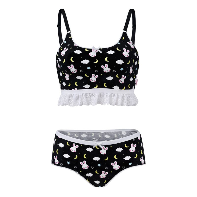 Snuggle Bunny Lingerie Set Black