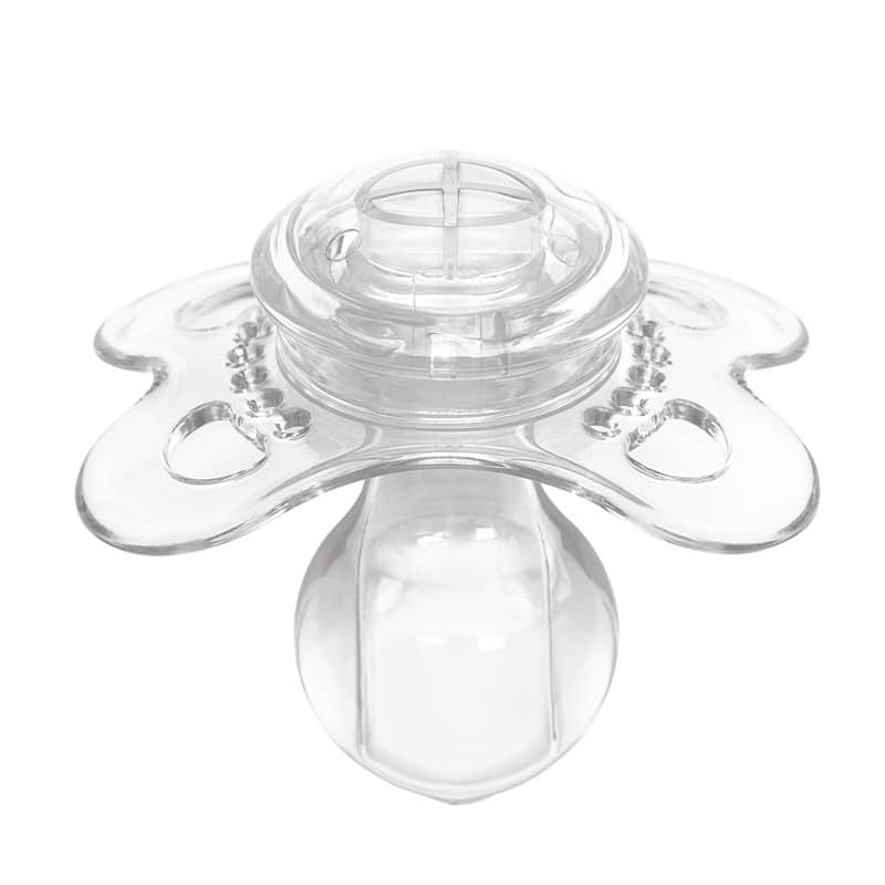 Gen-3 Adult Sized Candy Gloss Pacifiers – Black & Crystal set