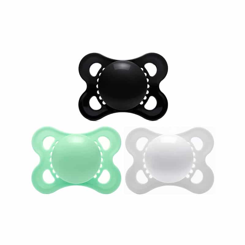 Gen-3 Adult Sized Pacifier 3 Pack- Green Black White