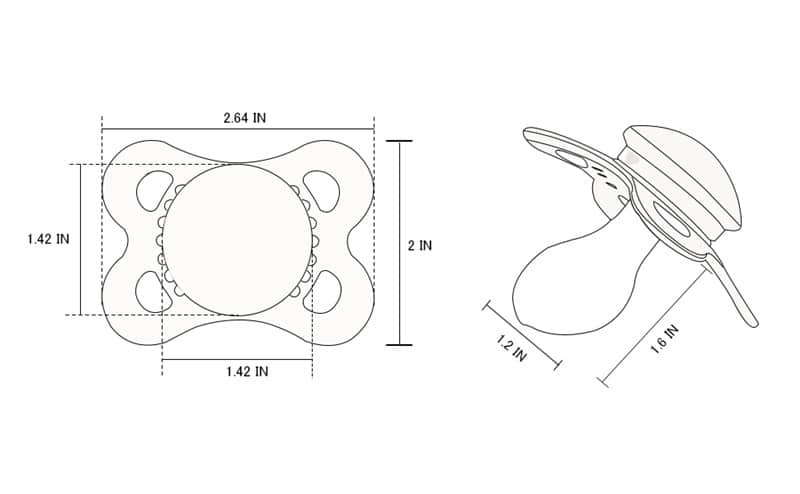 Gen-3 Adult Sized Candy Gloss Pacifiers – Pink & Green set