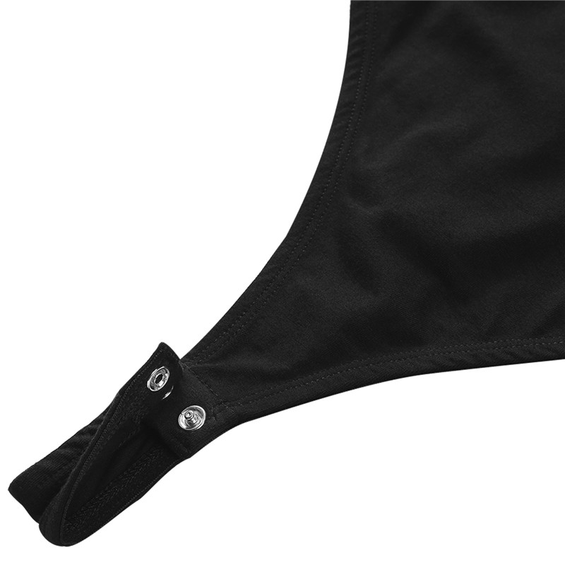 Heartbreaker collared Onesie Thong Black