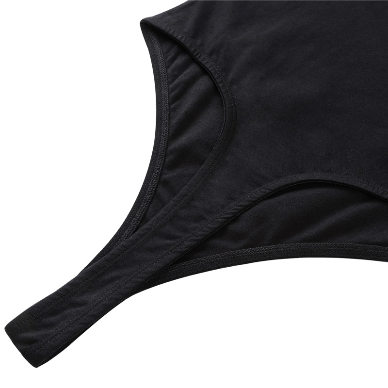 Collared Onesie Thong Black