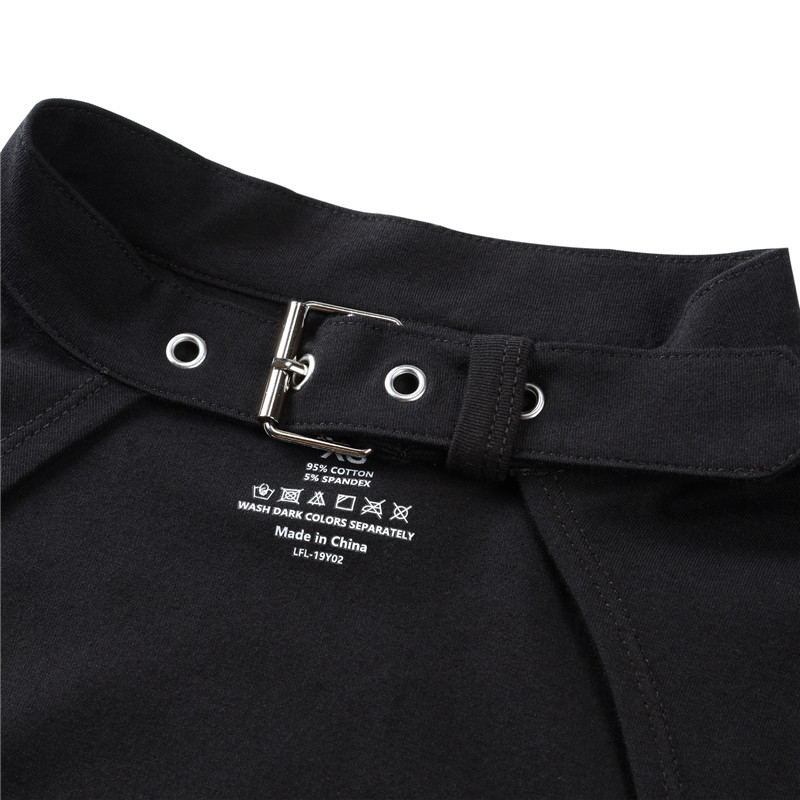 Collared Onesie Thong Black