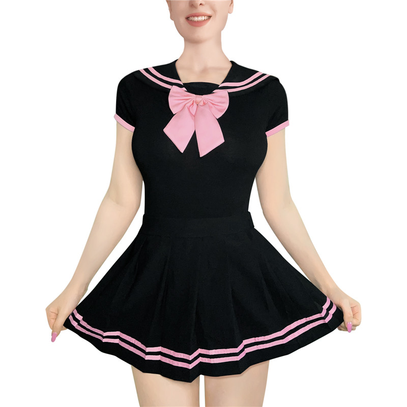Cosplay Magical Onesie Skirt Set Full Black