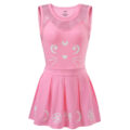 Luna Onesie Pink Skirt Set