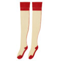 Vintage Backseam Thigh High Sheer Silk Stockings with Red Cuffs