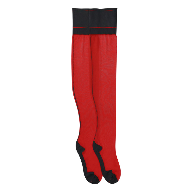 Vintage Backseam Thigh High Sheer Silk Stockings with Black Cuffs