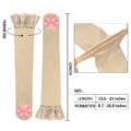 Lace Top 3D Paw Pad Thigh High Silk Stockings