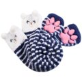 3D Paw Pad Knee High Coral Fleece Socks