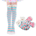 3D Paw Pad Knee High Coral Fleece Socks