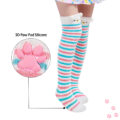 3D Paw Pad Knee High Coral Fleece Socks