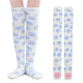 3D Paw Pad Thigh High Coral Fleece Socks