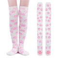 3D Paw Pad Thigh High Coral Fleece Socks