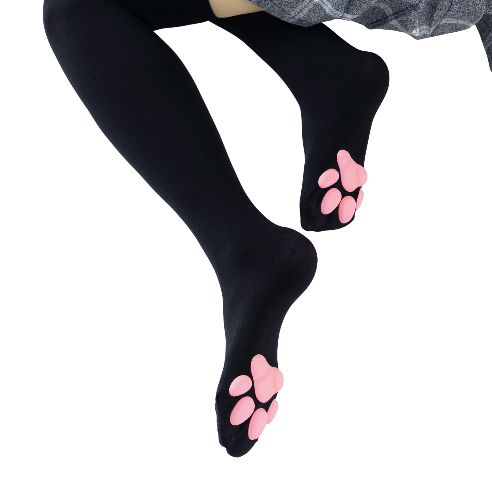 3D Paw Pad Long Silk Stockings
